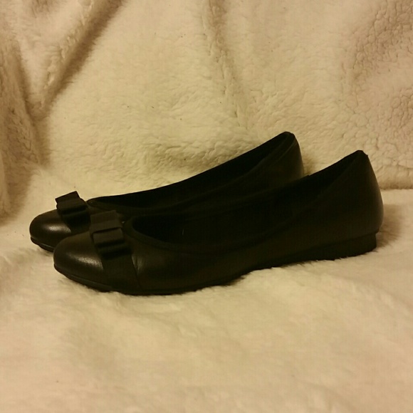 Abella Black Ribbon Ballet Flats - Picture 2 of 4